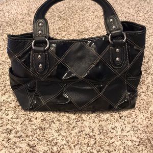 Black genuine leather Tignanello purse